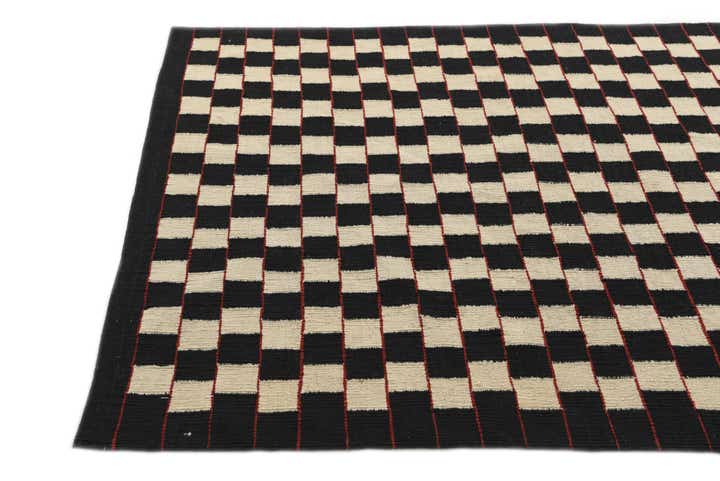 4' 9 x 6' 1 Hand Woven Kilim Modern Wool Rug