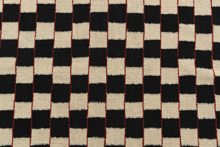 4' 9 x 6' 1 Hand Woven Kilim Modern Wool Rug