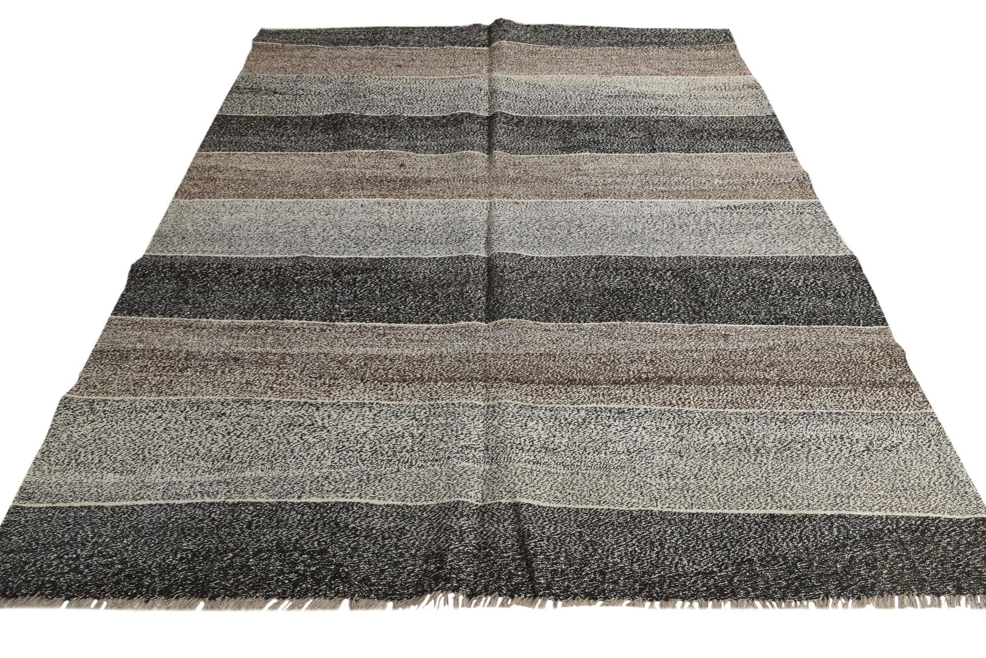 5' 10 x 7' 7 Hand Woven Kilim Modern Wool Rug