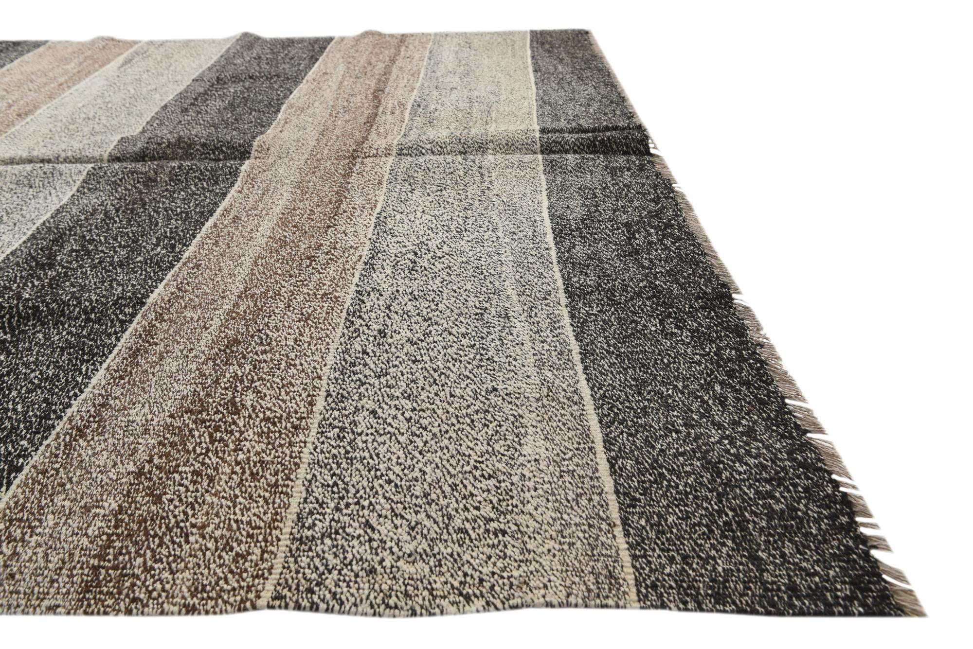 5' 10 x 7' 7 Hand Woven Kilim Modern Wool Rug
