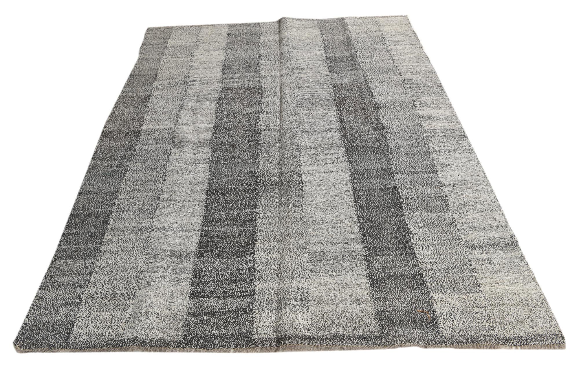5' 10 x 7' 7 Hand Woven Kilim Modern Wool Rug