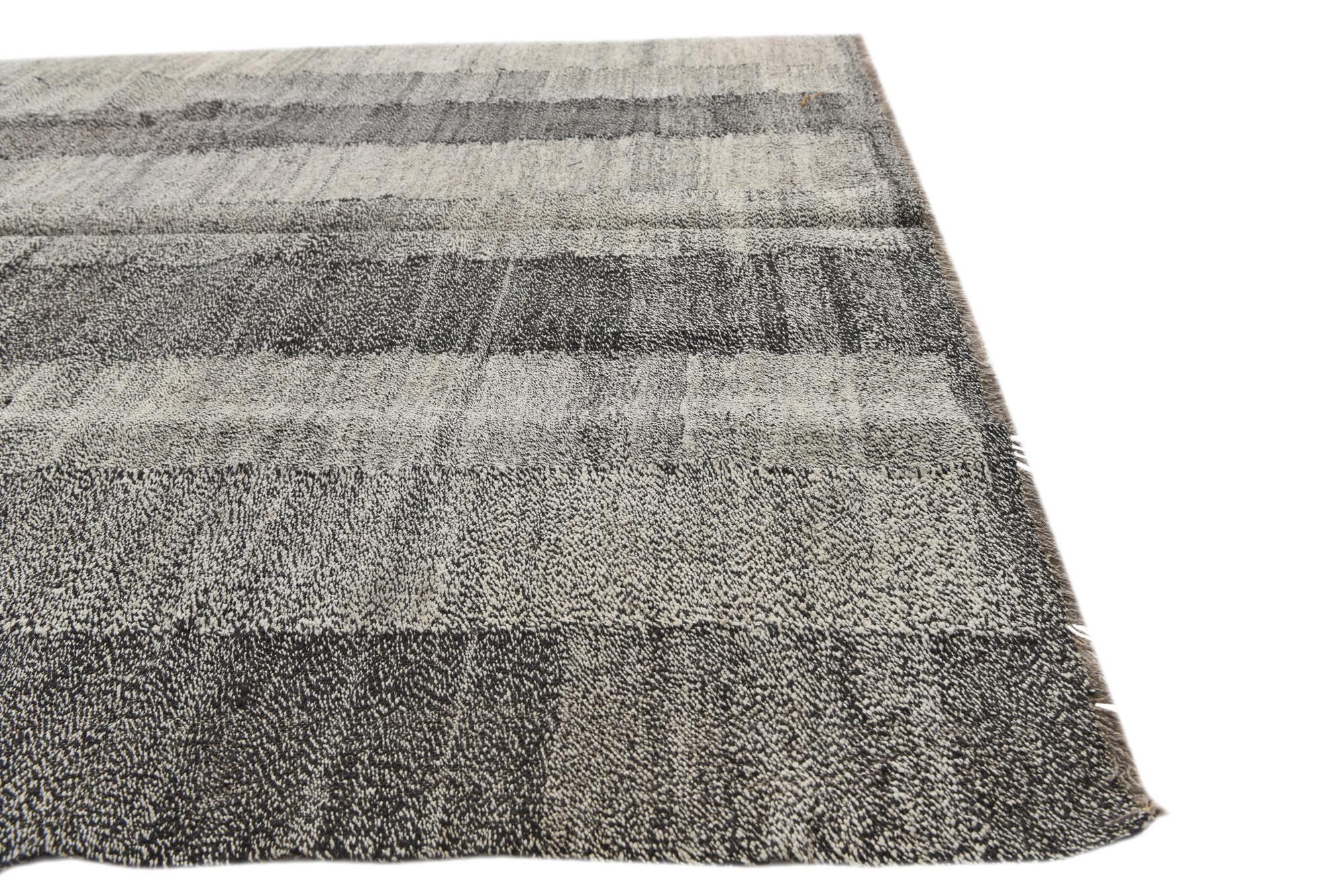 5' 10 x 7' 7 Hand Woven Kilim Modern Wool Rug