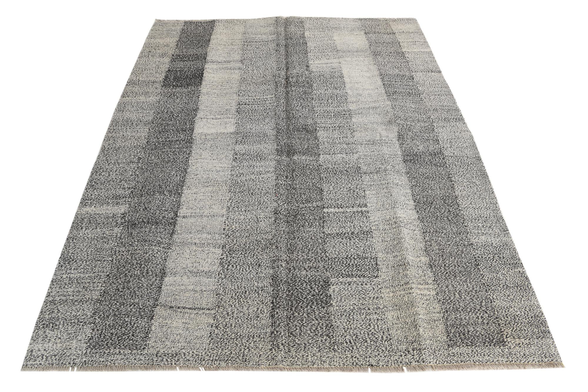 5' 8 x 7' 8 Hand Woven Kilim Modern Wool Rug