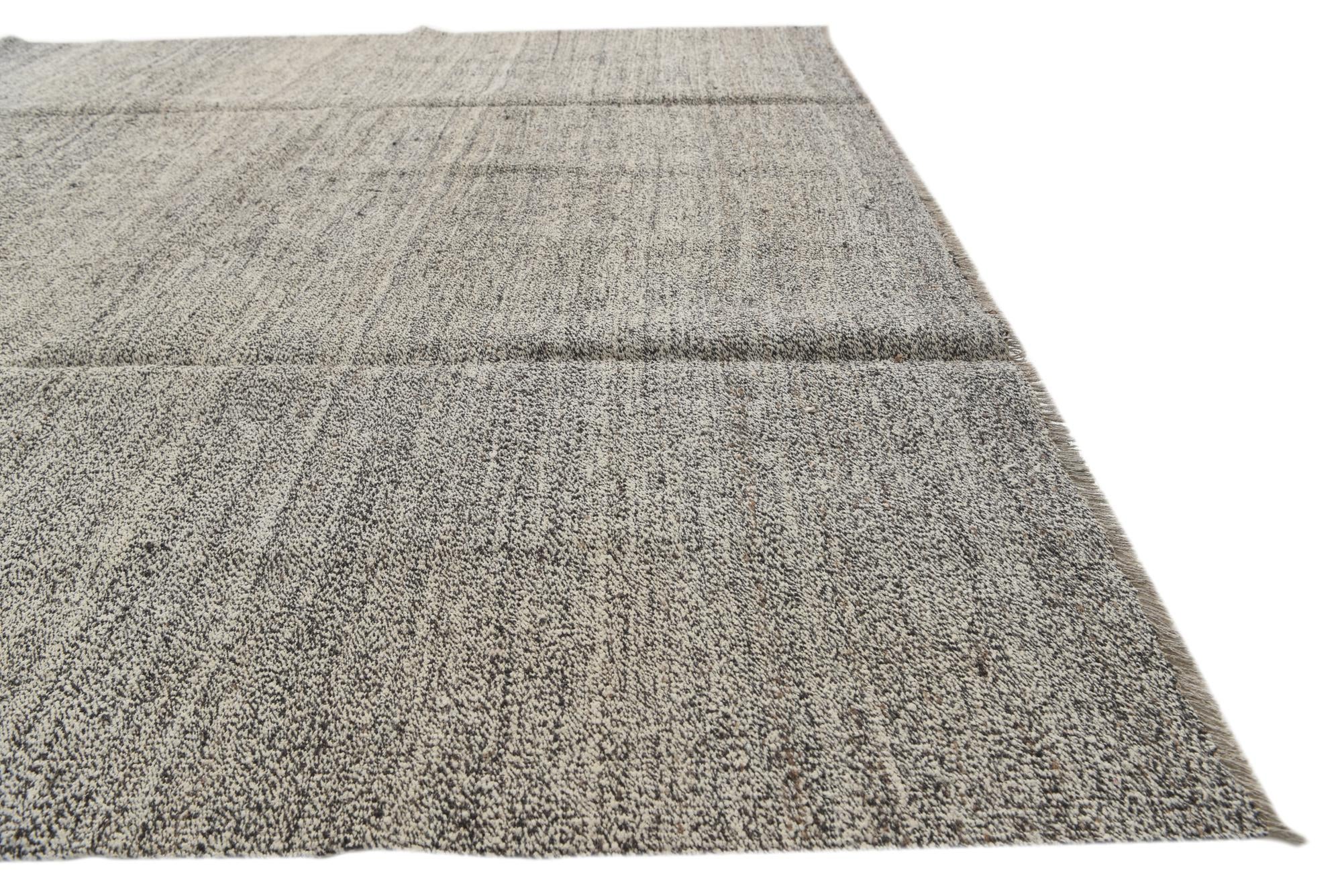 8' 7 x 9' 6 Hand Woven Kilim Modern Wool Rug