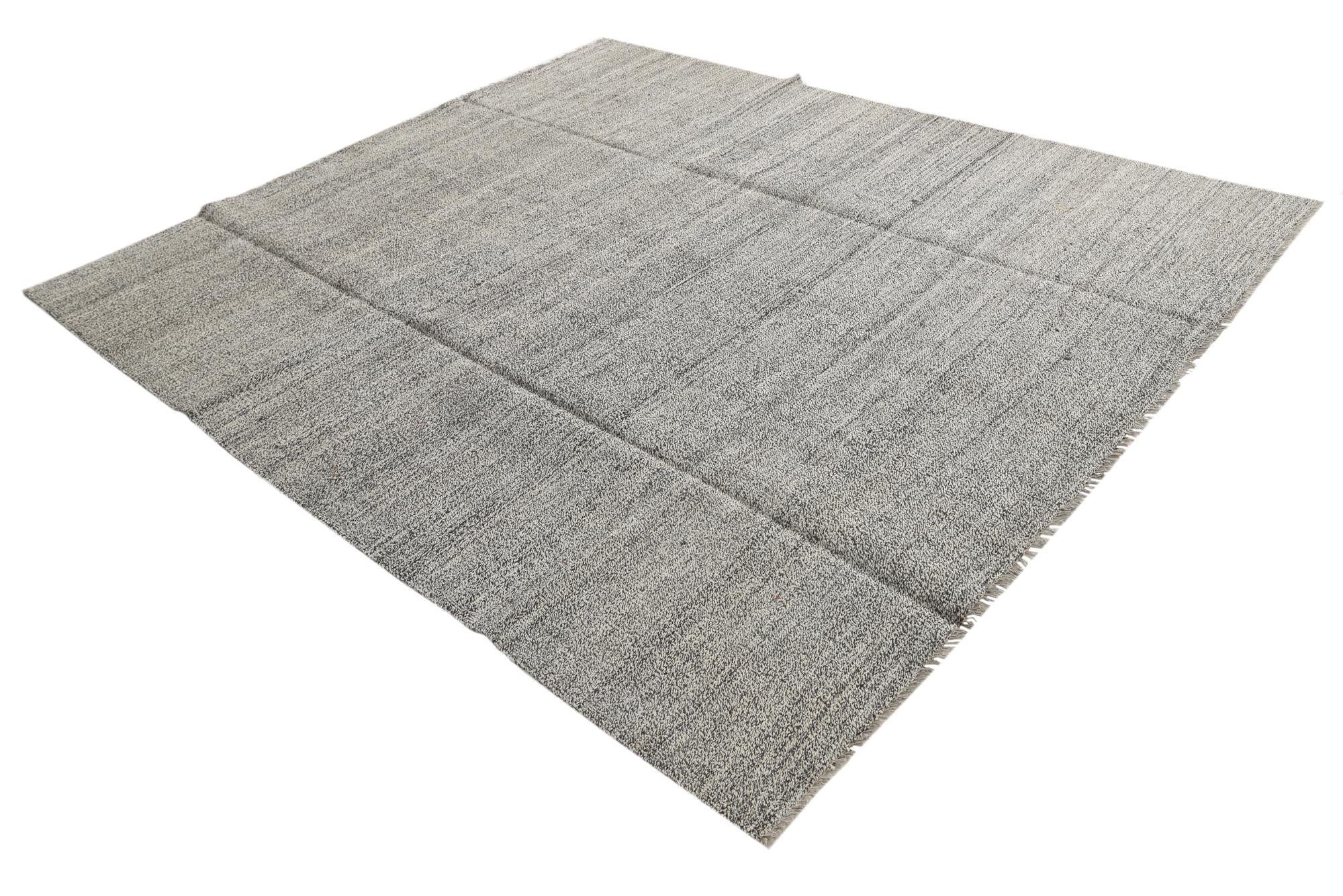 8' 4 x 9' 6 Hand Woven Kilim Modern Wool Rug