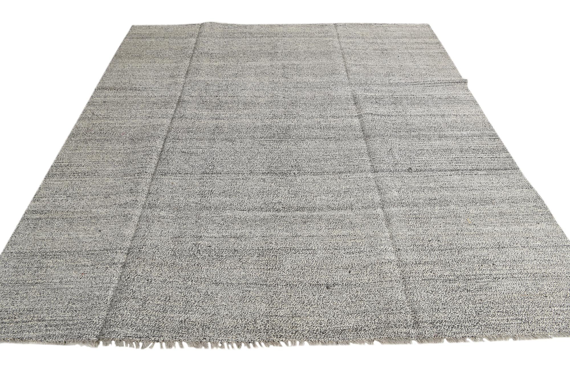 8' 4 x 9' 6 Hand Woven Kilim Modern Wool Rug