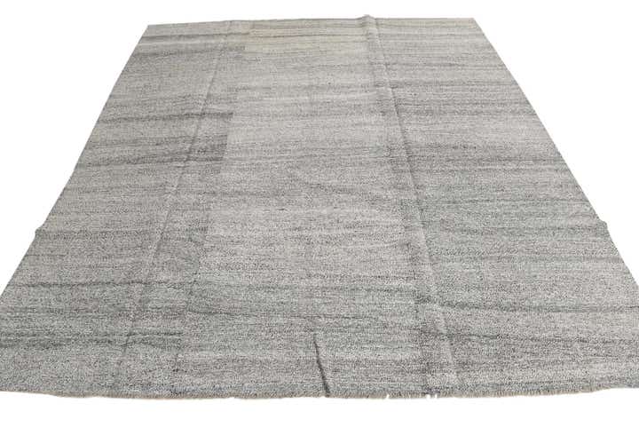 8' 1 x 9' 8 Hand Woven Kilim Modern Wool Rug
