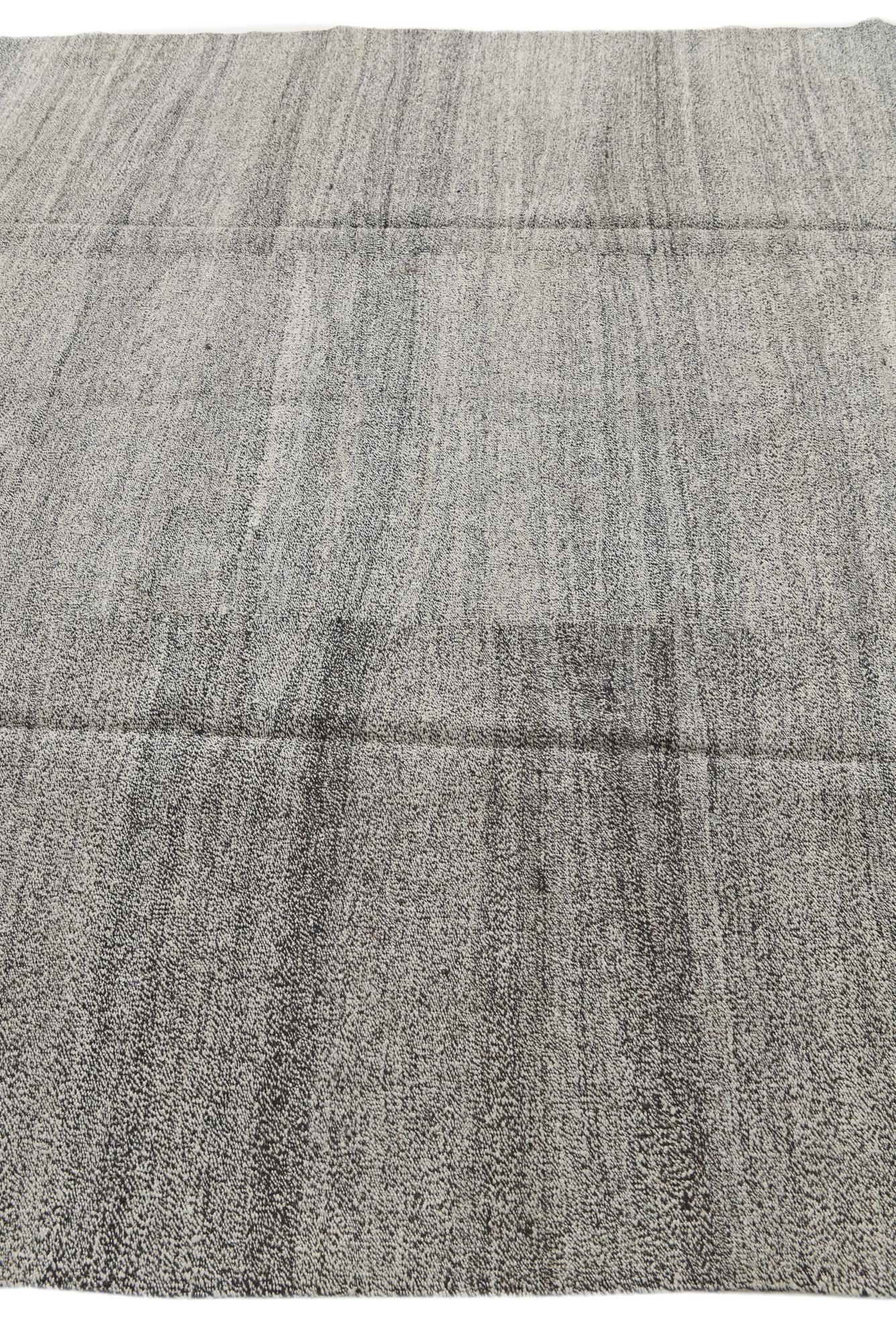 8' 1 x 9' 8 Hand Woven Kilim Modern Wool Rug