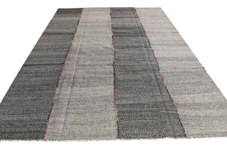 Detail image of 9' x 12' Hand Woven Kilim Modern Wool Rug