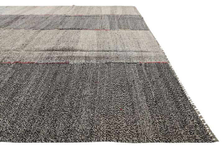 9' x 12' Hand Woven Kilim Modern Wool Rug