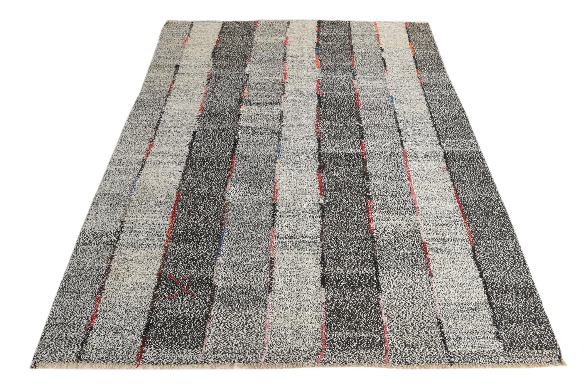 5' 6 x 7' 3 Hand Woven Kilim Modern Wool Rug