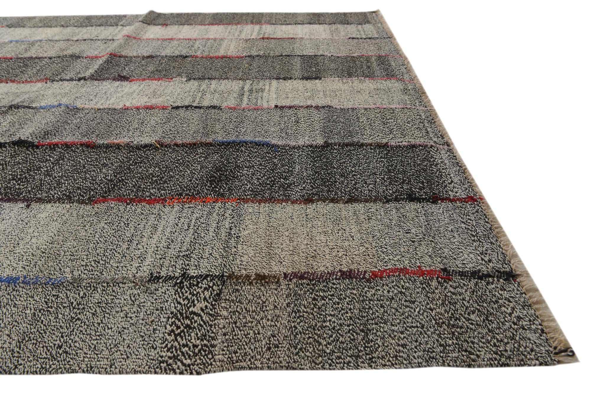 5' 6 x 7' 3 Hand Woven Kilim Modern Wool Rug