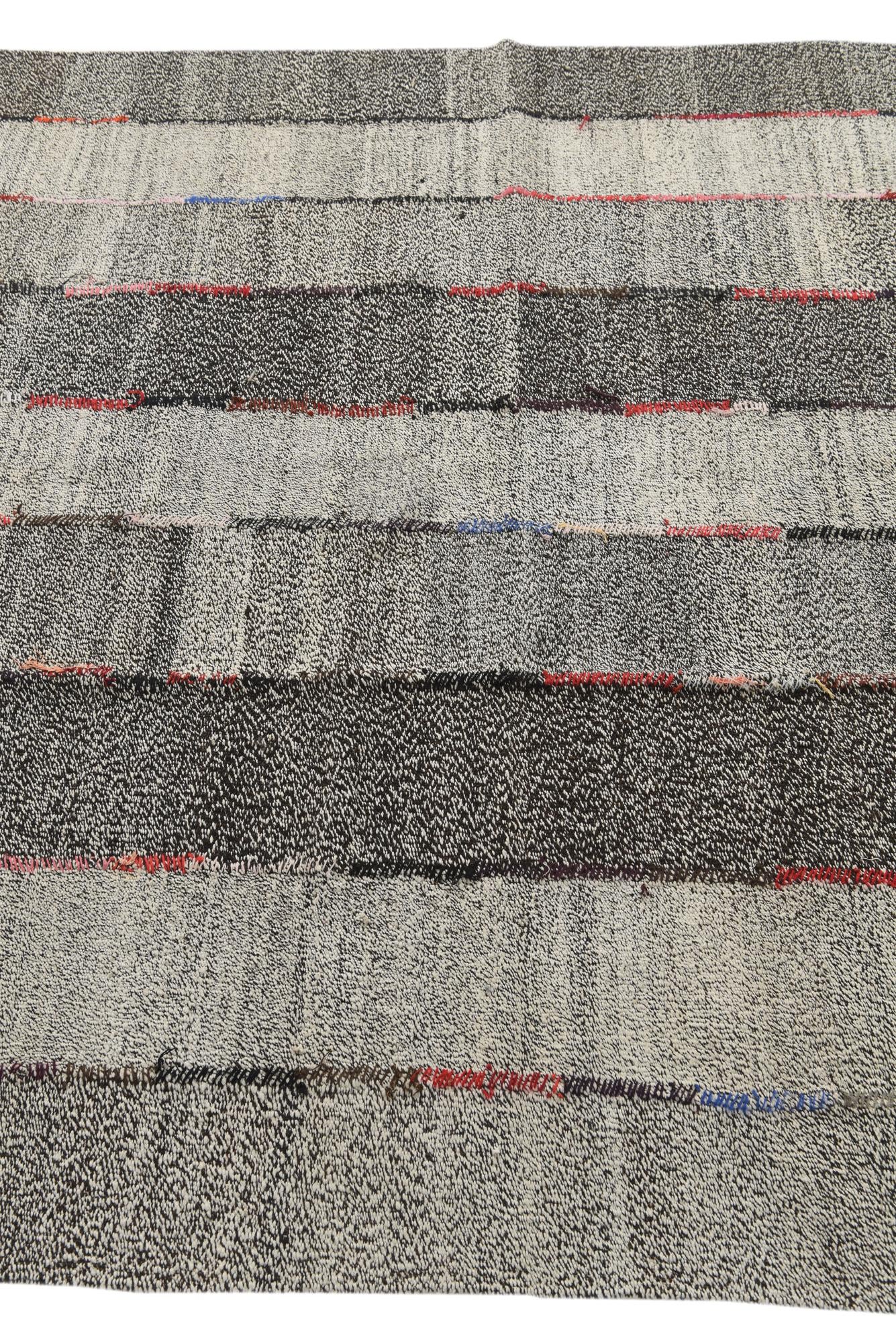 5' 6 x 7' 3 Hand Woven Kilim Modern Wool Rug