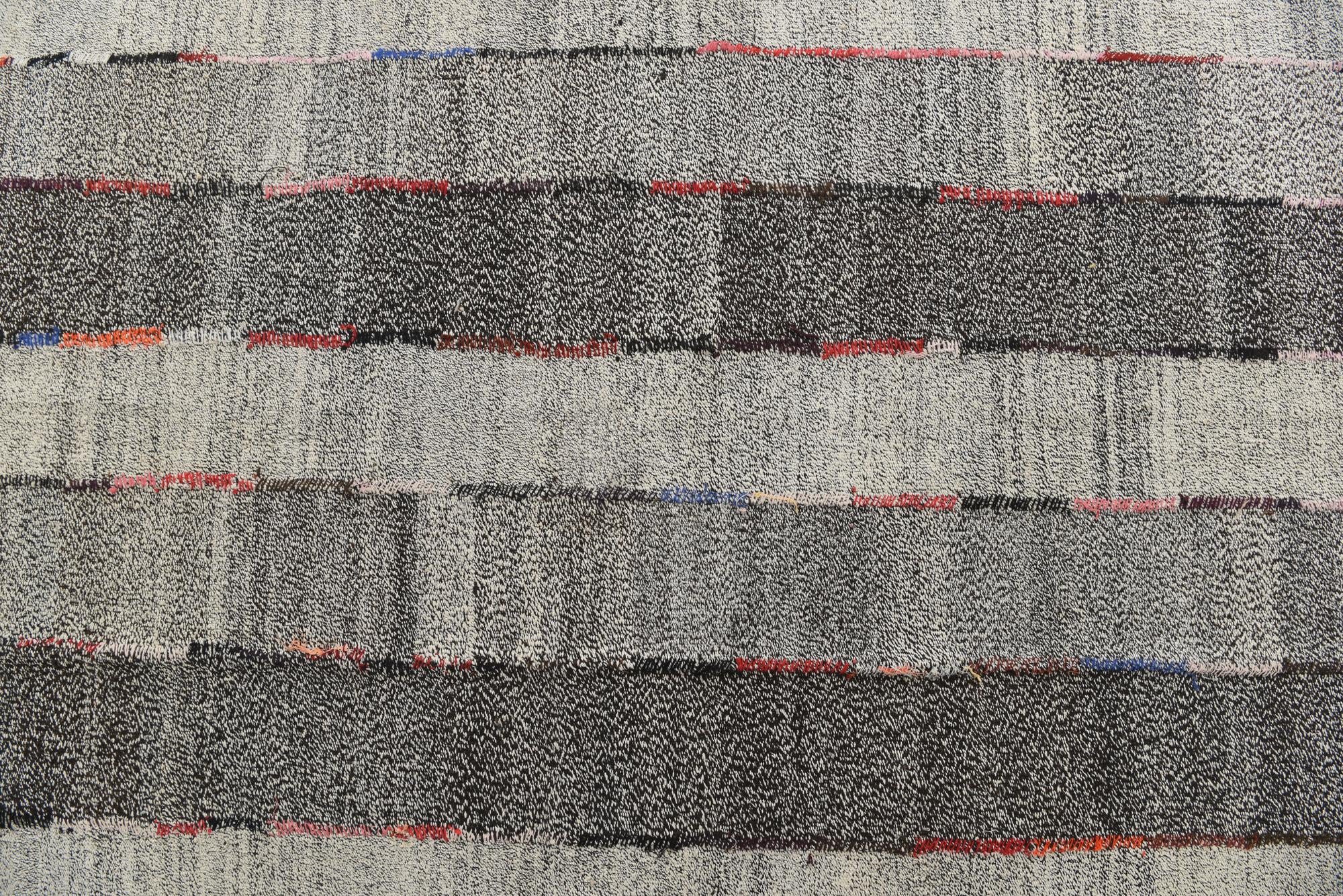 5' 6 x 7' 3 Hand Woven Kilim Modern Wool Rug