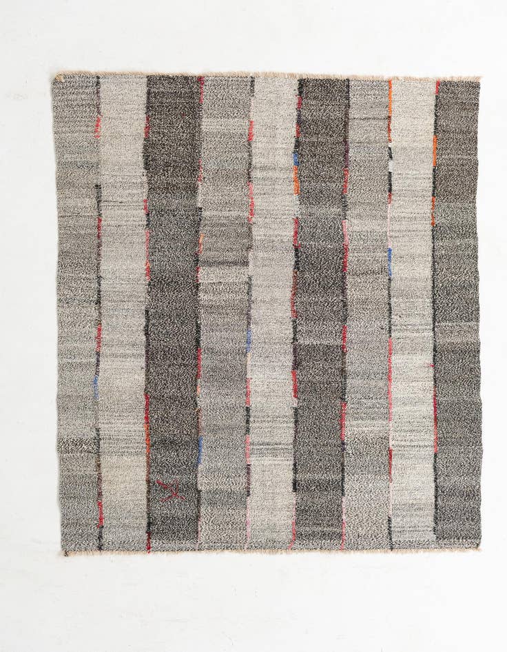 Detail image of 5' 6 x 7' 3 Hand Woven Kilim Modern Wool Rug