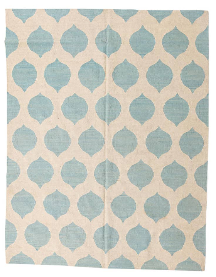 Detail image of 6' 2 x 7' 10 Hand Woven Kilim Modern Wool Rug