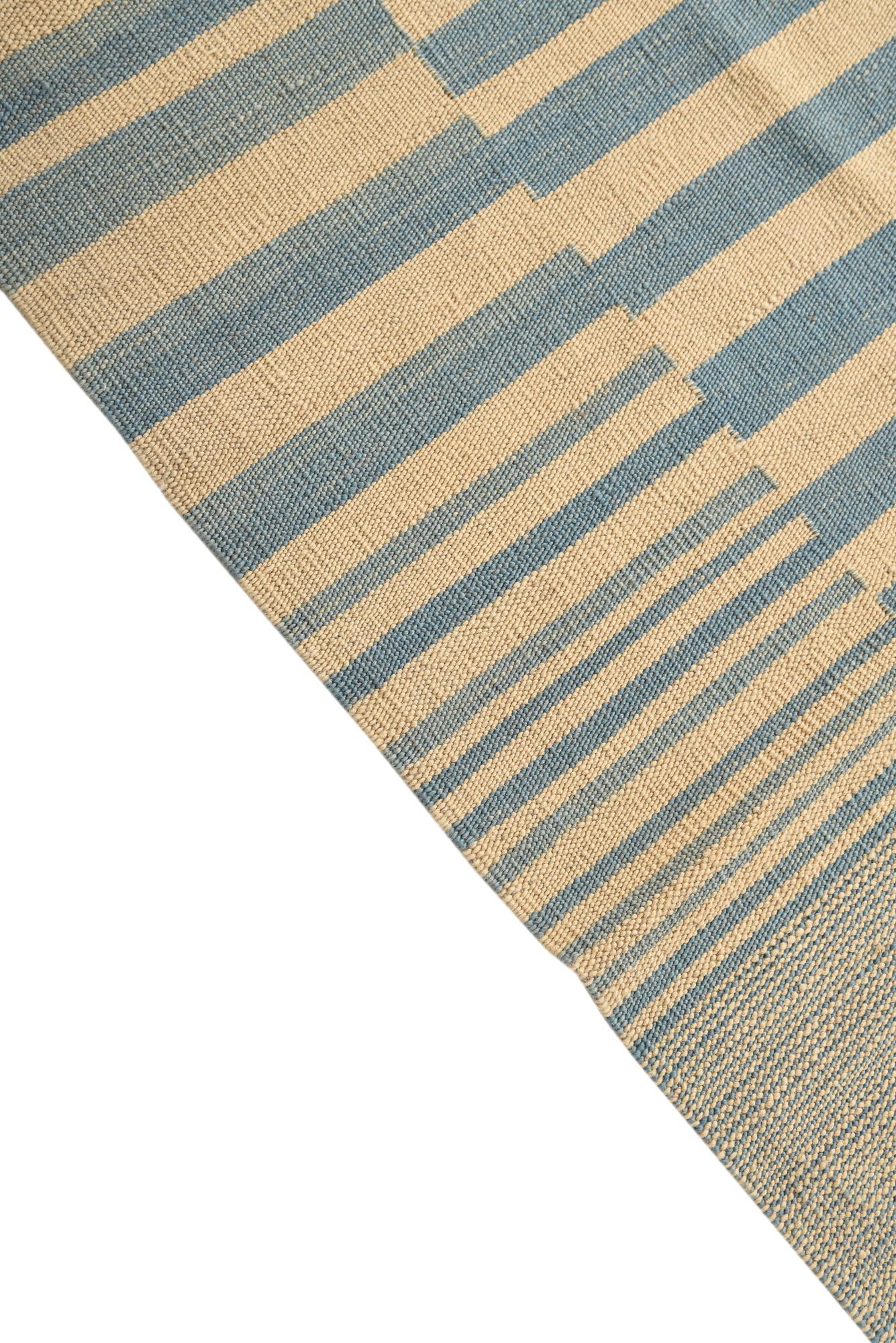 5' 7 x 7' 4 Hand Woven Kilim Modern Wool Rug