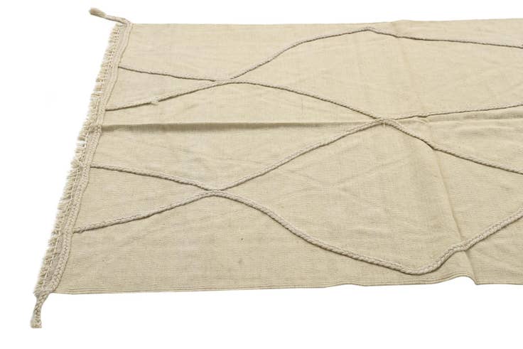 Detail image of 4' 2 x 6' Hand Woven Kilim Modern Wool Rug