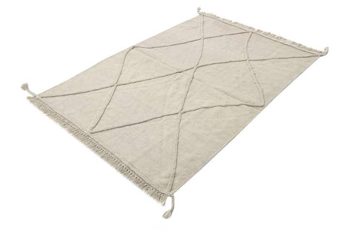 3' 5 x 4' 11 Hand Woven Kilim Modern Wool Rug