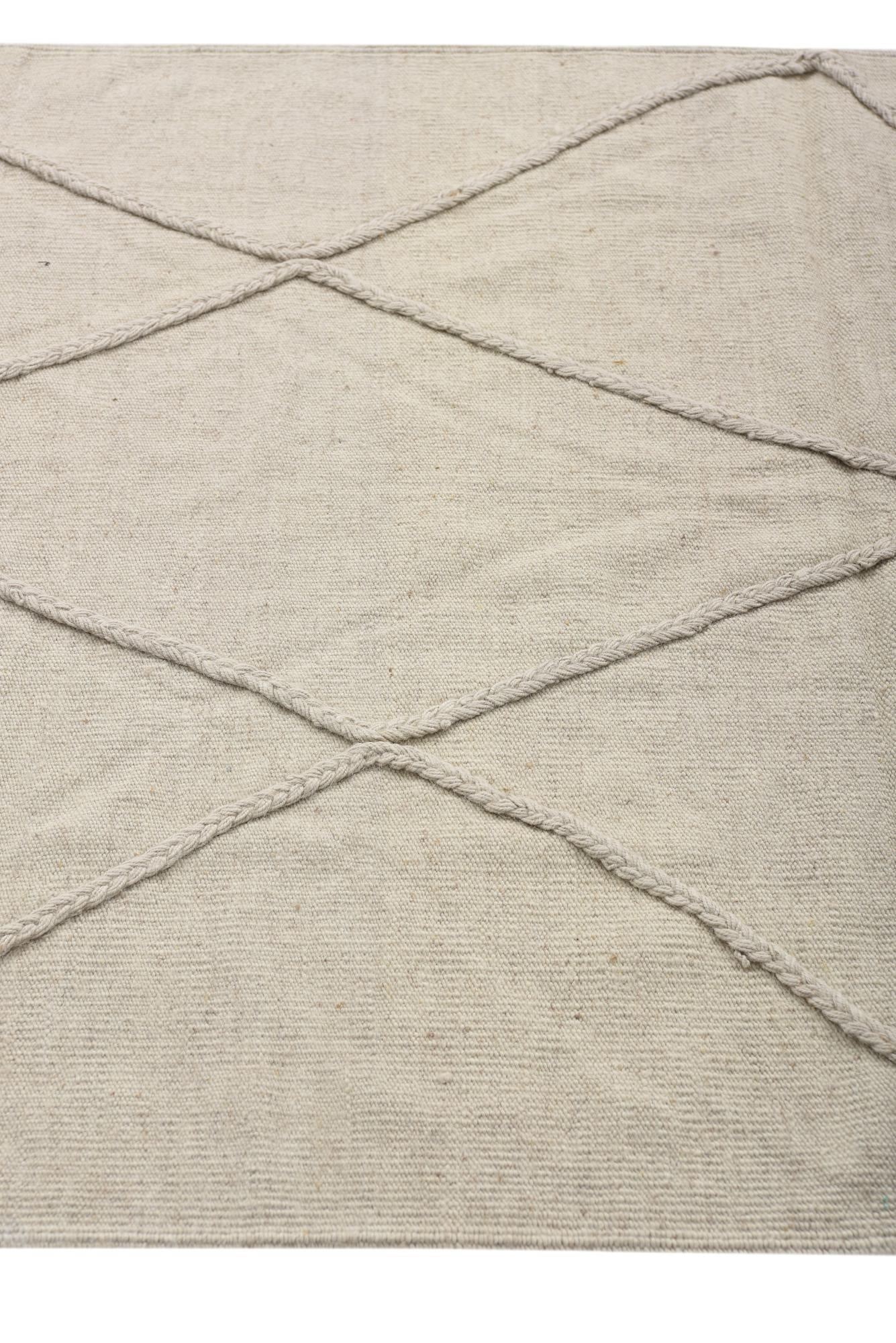 3' 5 x 4' 11 Hand Woven Kilim Modern Wool Rug