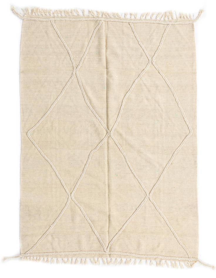Detail image of 4' x 5' 10 Hand Woven Kilim Modern Wool Rug