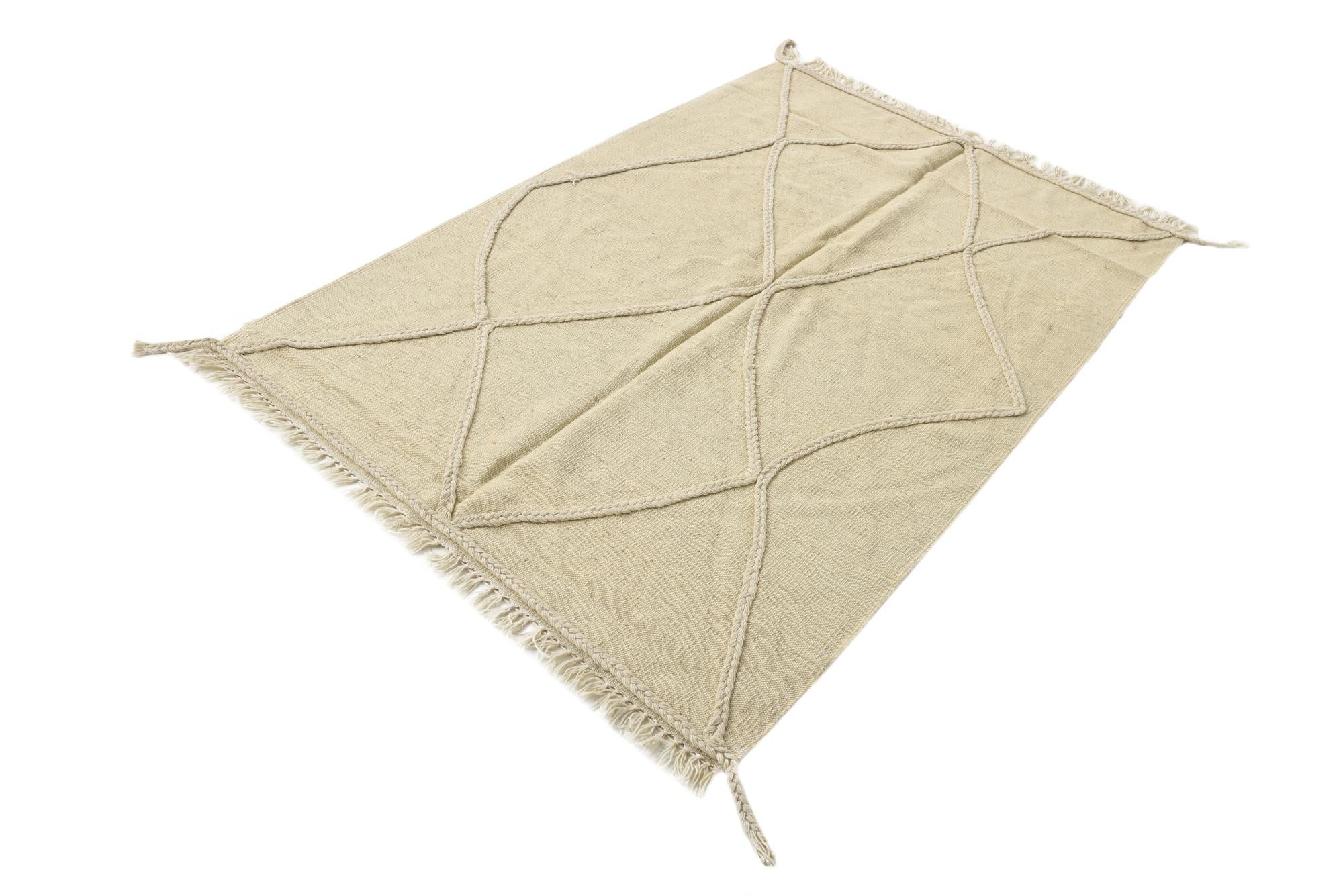 3' 3 x 4' 10 Hand Woven Kilim Modern Wool Rug