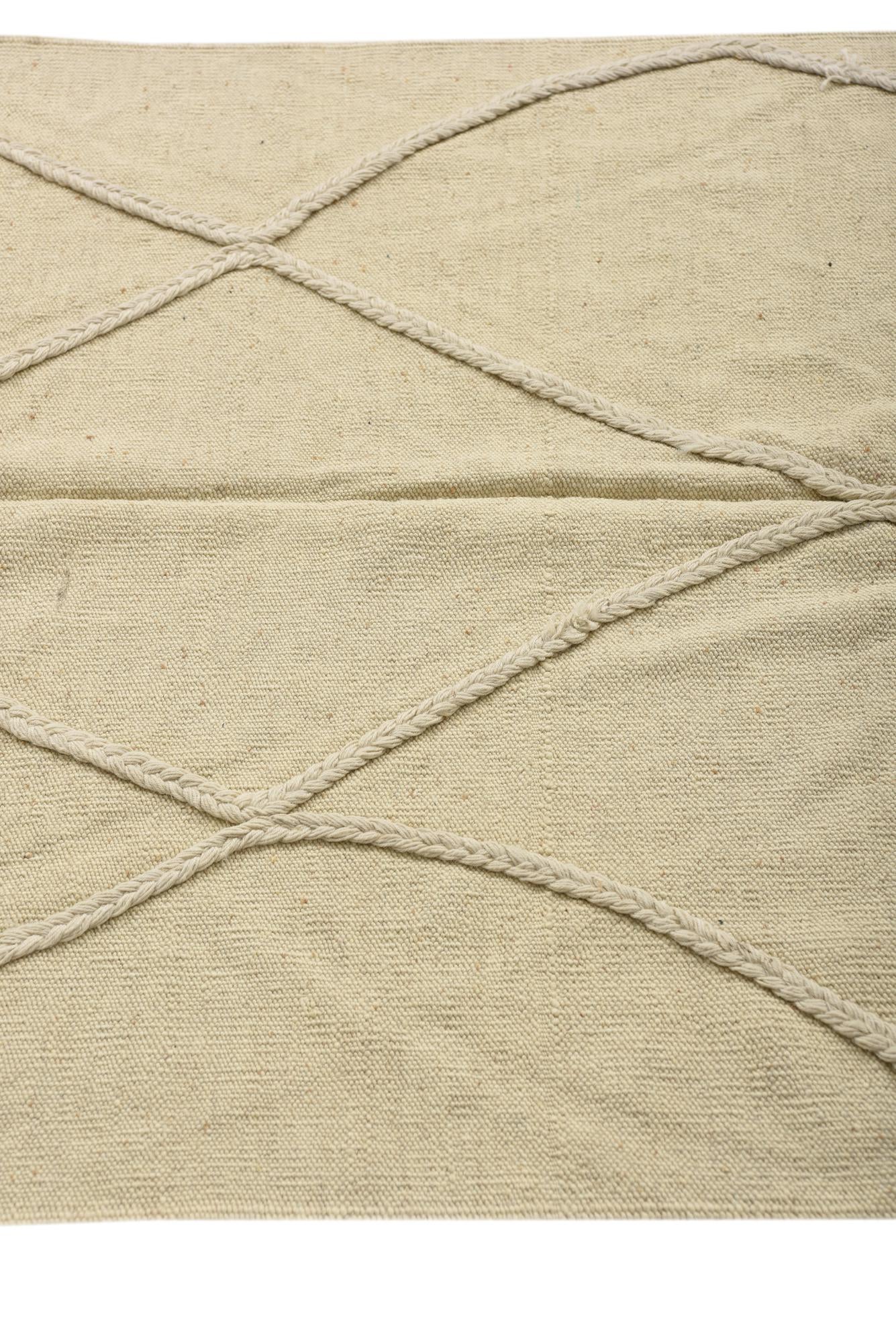 3' 3 x 4' 10 Hand Woven Kilim Modern Wool Rug