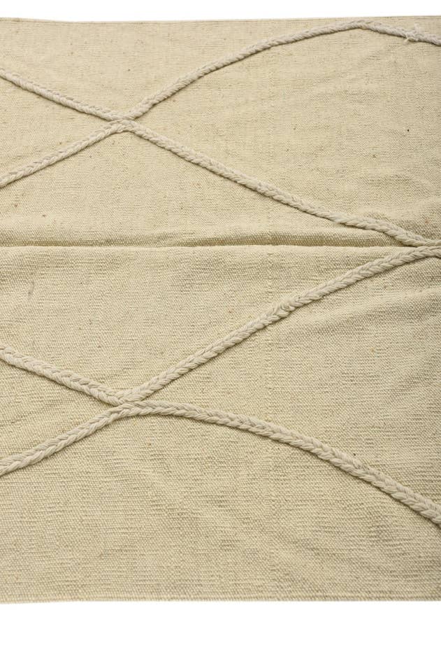 Detail image of 3' 3 x 4' 10 Hand Woven Kilim Modern Wool Rug
