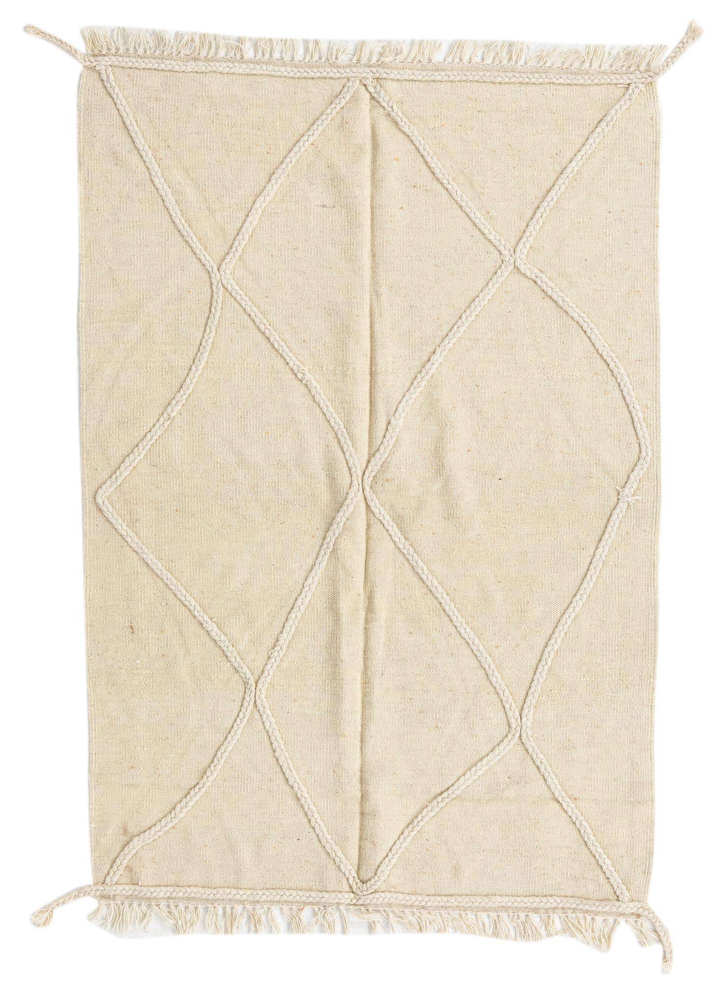 3' 3 x 4' 10 Hand Woven Kilim Modern Wool Rug