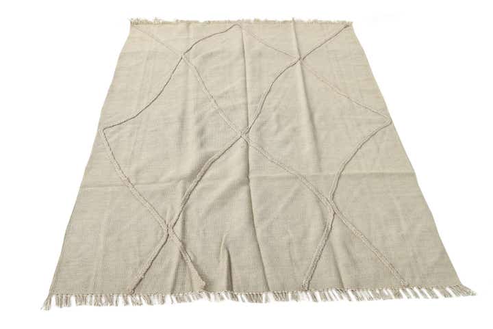 4' x 5' 3 Hand Woven Kilim Modern Wool Rug