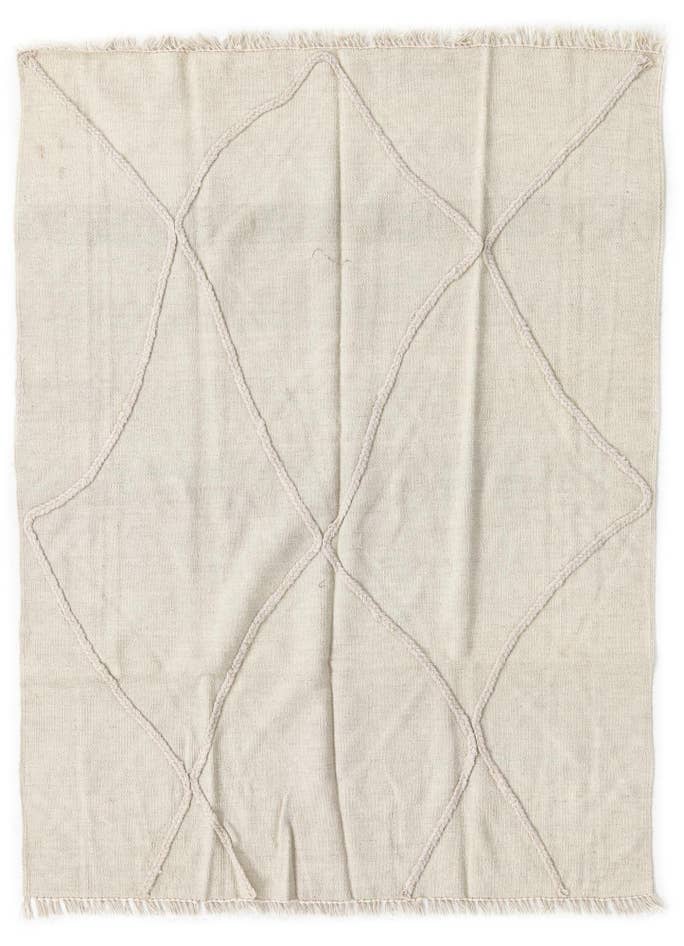 Detail image of 4' x 5' 3 Hand Woven Kilim Modern Wool Rug