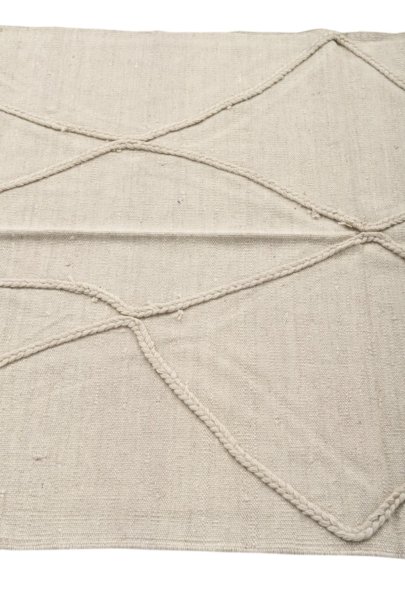 3' 3 x 5' 1 Hand Woven Kilim Modern Wool Rug
