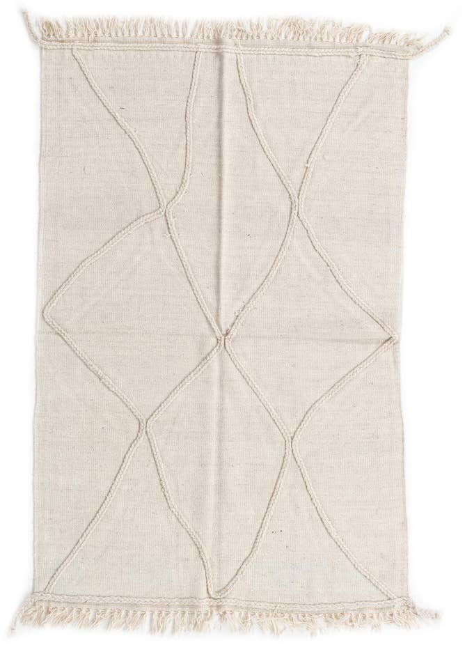Detail image of 3' 3 x 5' 1 Hand Woven Kilim Modern Wool Rug