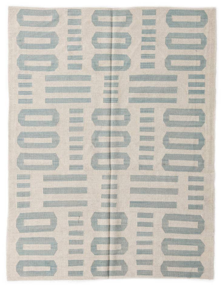 Detail image of 5' x 6' 6 Hand Woven Kilim Modern Wool Rug