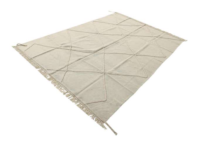 5' 7 x 7' 9 Hand Woven Kilim Modern Wool Rug