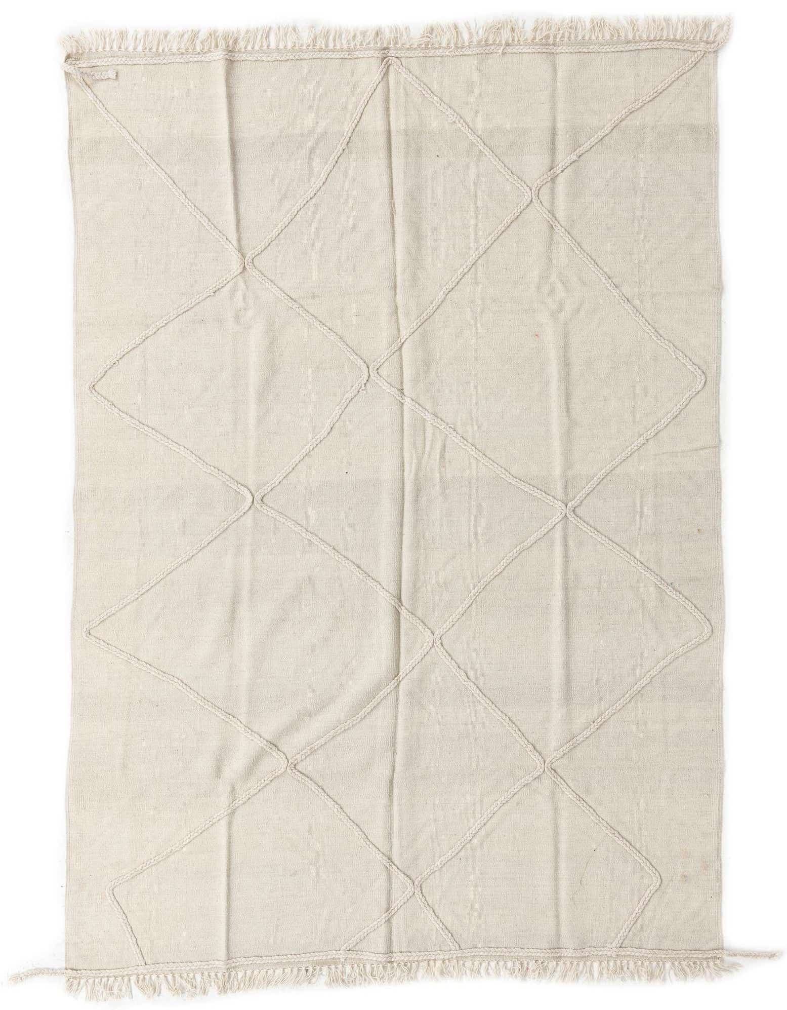 5' 7 x 7' 9 Hand Woven Kilim Modern Wool Rug