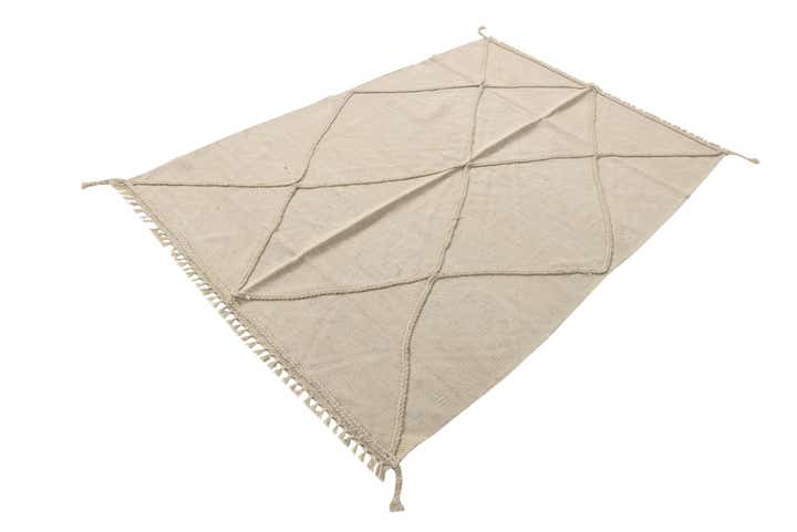 4' 1 x 6' 1 Hand Woven Kilim Modern Wool Rug