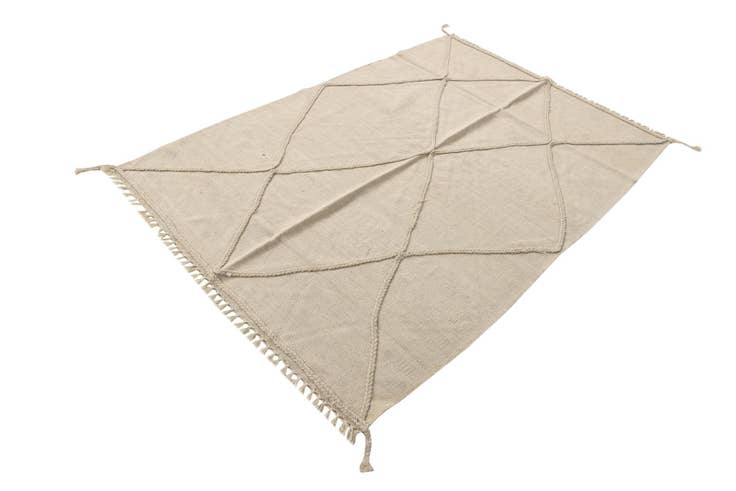 Detail image of 4' 1 x 6' 1 Hand Woven Kilim Modern Wool Rug