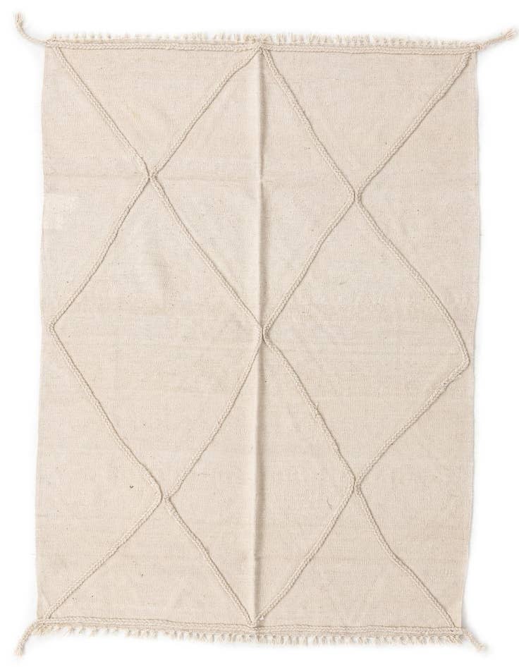 Detail image of 4' 1 x 6' 1 Hand Woven Kilim Modern Wool Rug
