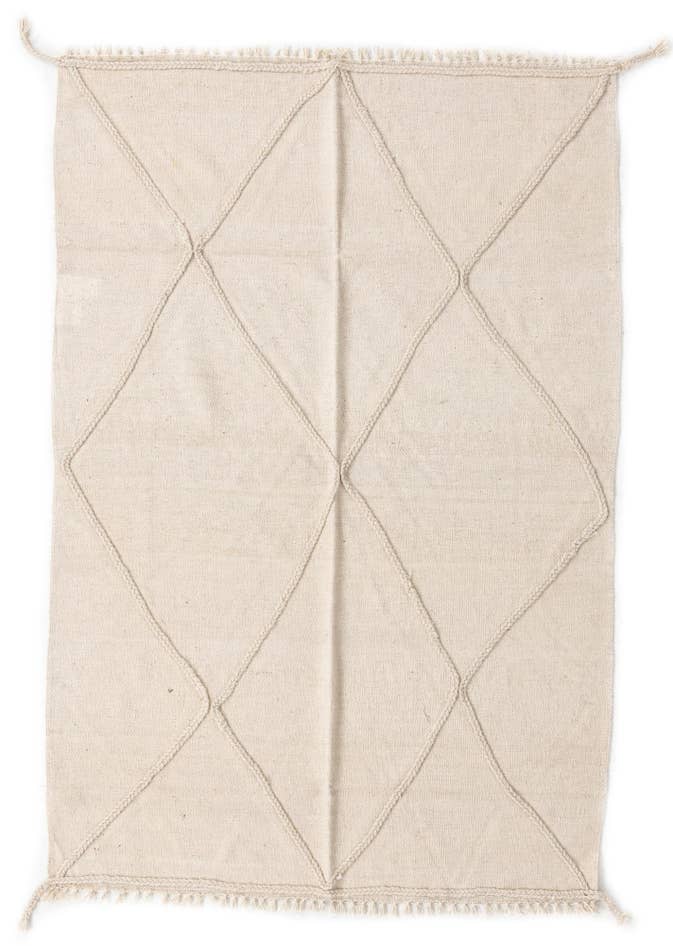 Detail image of 4' 1 x 6' 1 Hand Woven Kilim Modern Wool Rug