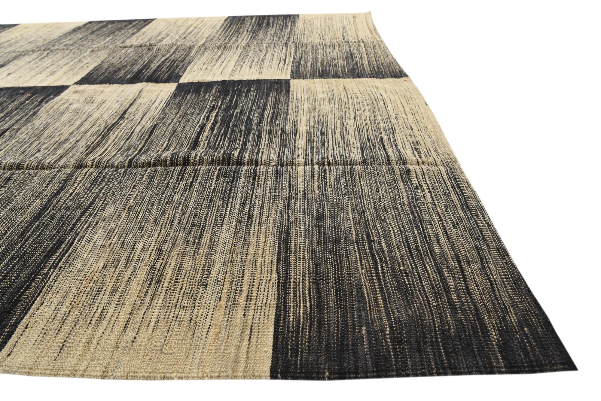 7' 10 x 9' 7 Hand Woven Kilim Modern Wool Rug