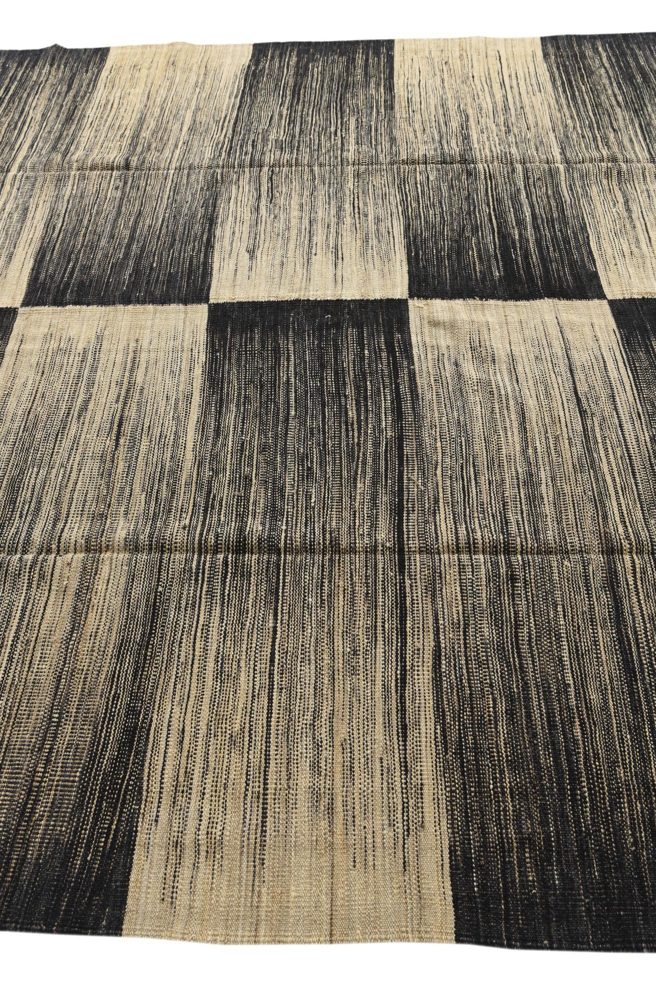 7' 10 x 9' 7 Hand Woven Kilim Modern Wool Rug
