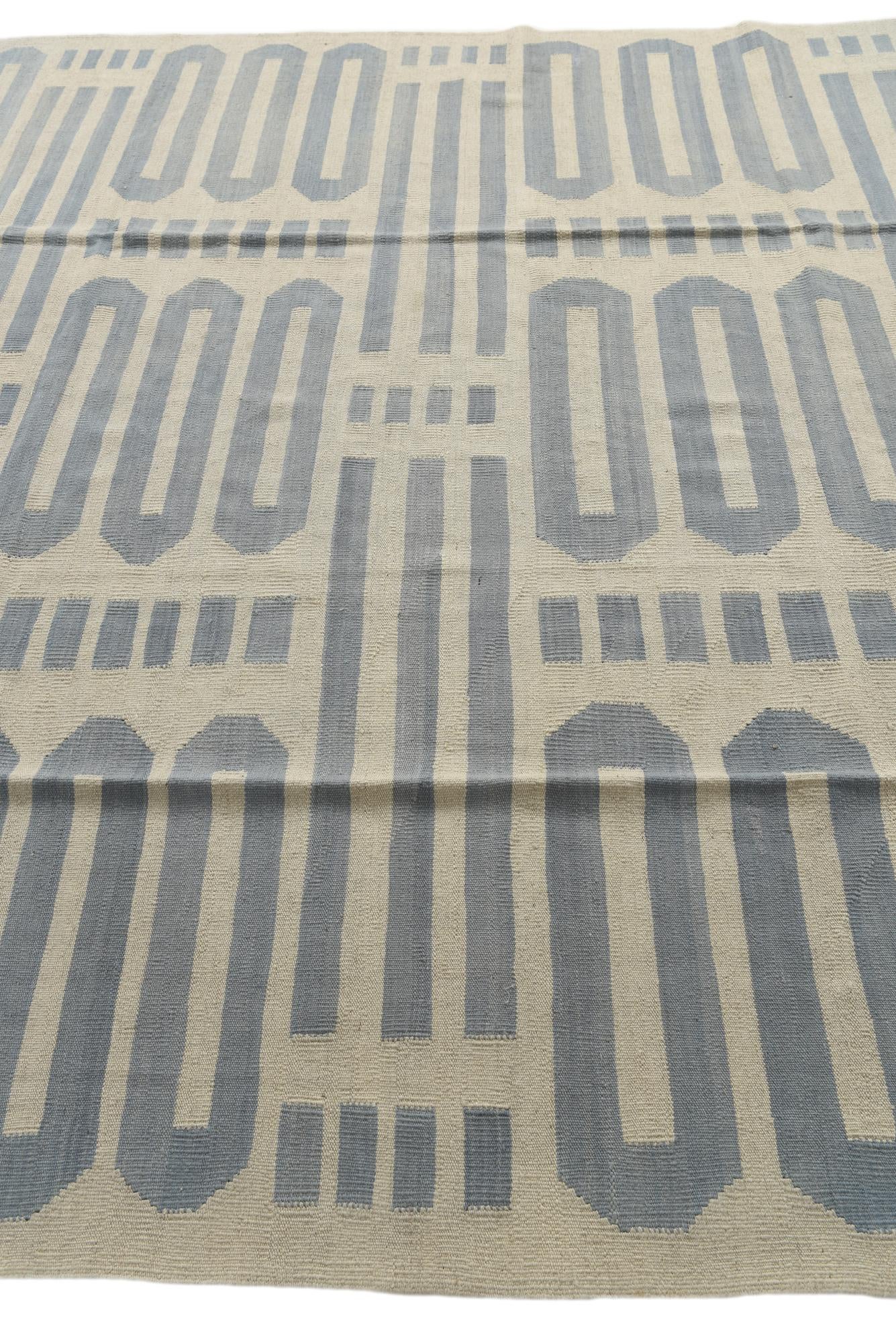 8' 2 x 10' Hand Woven Kilim Modern Wool Rug