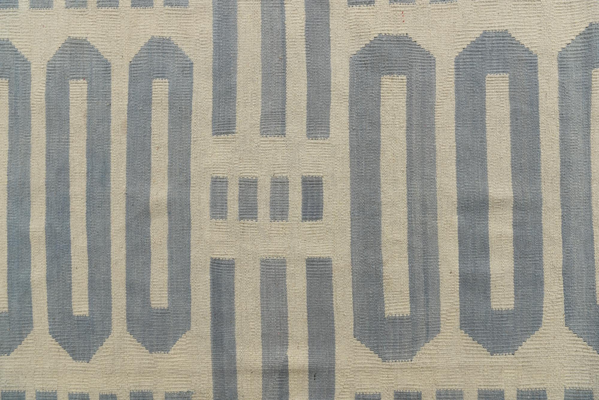 8' 2 x 10' Hand Woven Kilim Modern Wool Rug