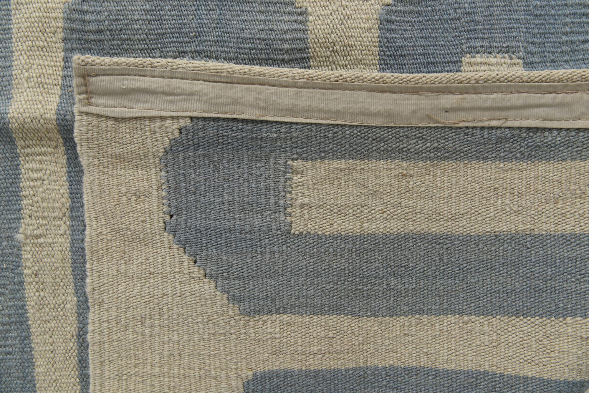 8' 2 x 10' Hand Woven Kilim Modern Wool Rug