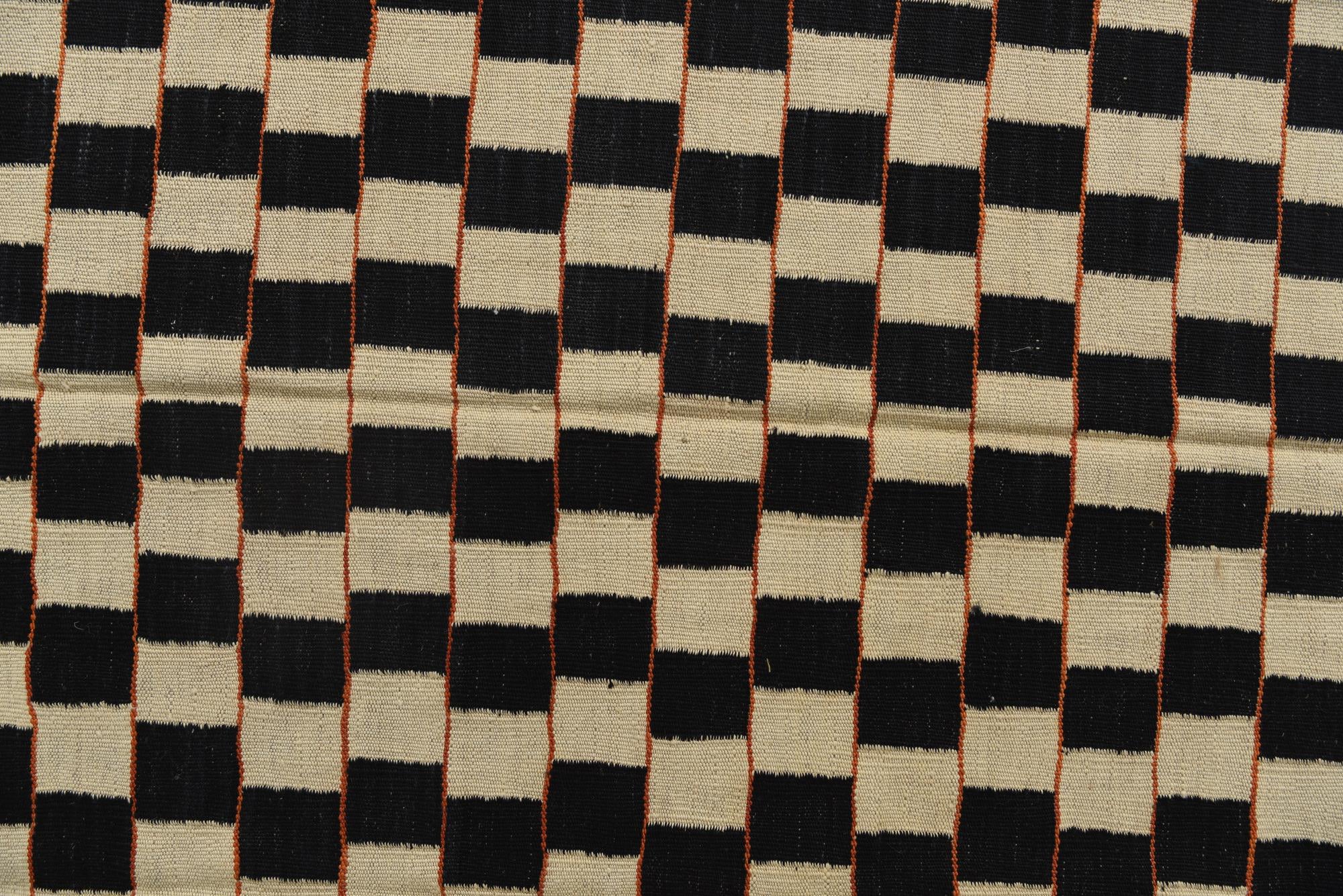 4' 9 x 6' 5 Hand Woven Kilim Modern Wool Rug