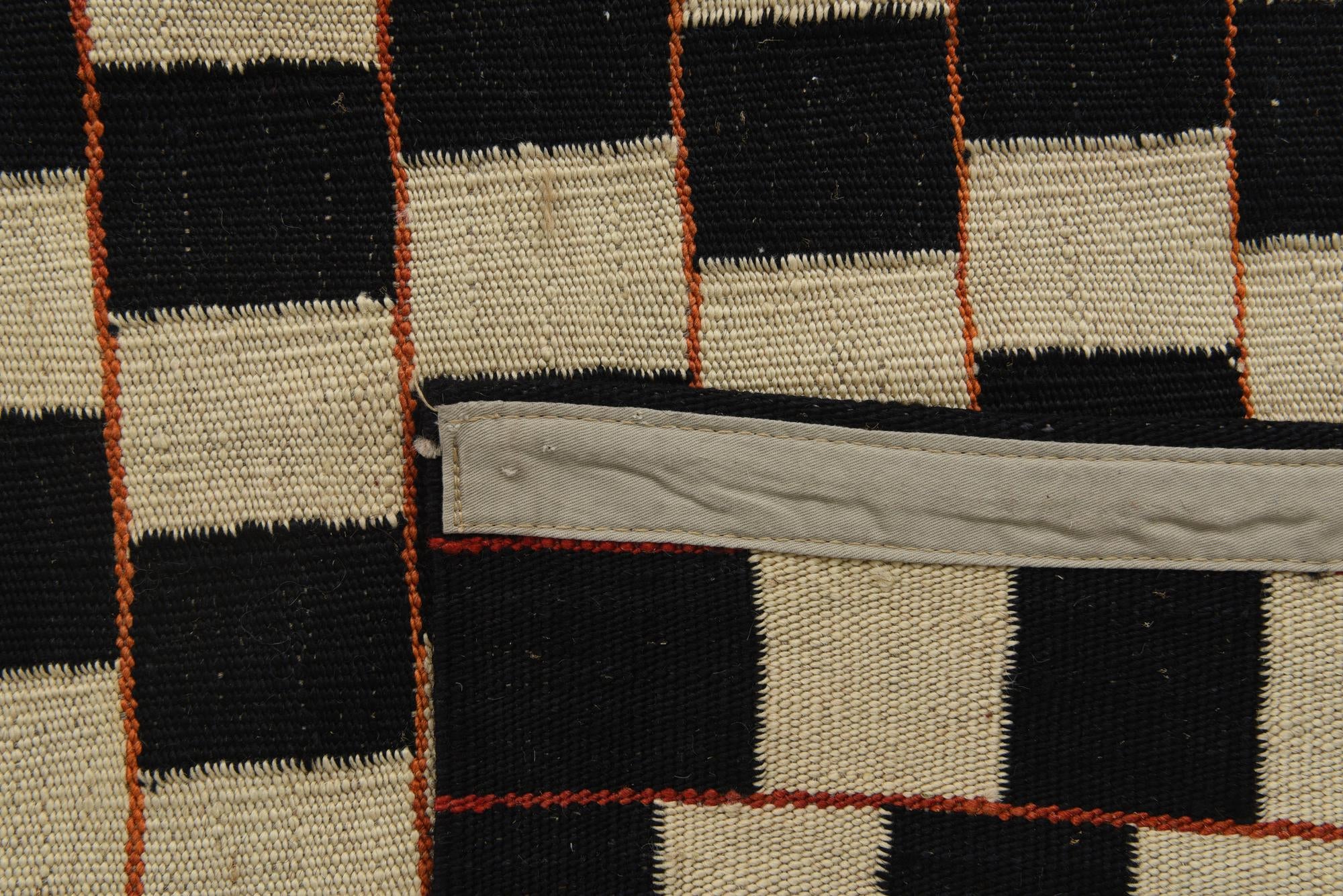 4' 9 x 6' 5 Hand Woven Kilim Modern Wool Rug