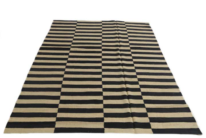 5' 9 x 7' 9 Hand Woven Kilim Modern Wool Rug