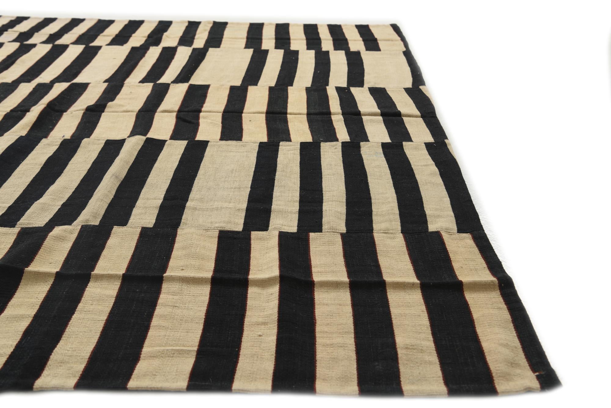 7' 3 x 10' 2 Hand Woven Kilim Modern Wool Rug