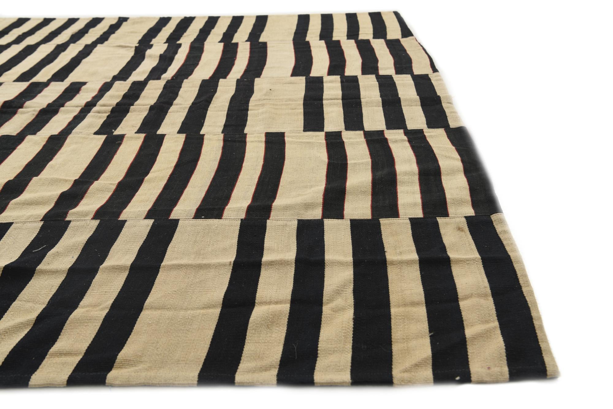 7' 4 x 10' 1 Hand Woven Kilim Modern Wool Rug